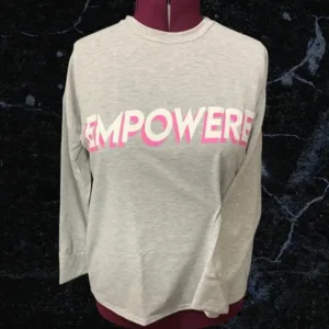 Glamourous Curve Grey Empowered Sweatshirt Size 22
