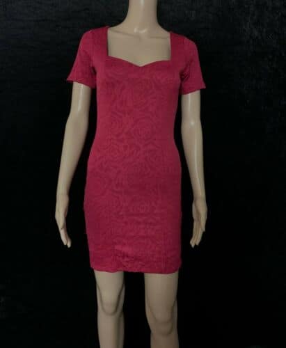 Asos Red Sweetheart Neck Bodycon Dress Size 6 - Variedby
