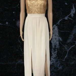 Definitions Full Length Sequin Bodice Dress size 12