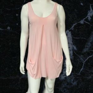 Pink Pleated Vest Top Size 14