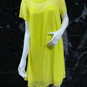 Label Be Bright Yellow Swing Dress Size 14