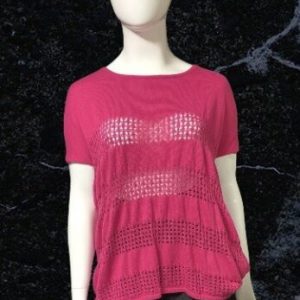 Label Be Hot Pink Short Sleeved Jumper Size 12/14