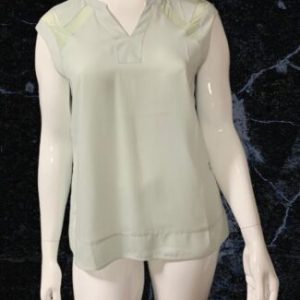 Yest Misty Mint Vest Top With Mesh Detail