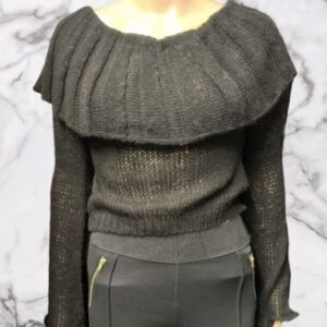 Reclaimed Vintage Wide Collared Jumper With Bell Sleeves Size S ( Uk 8 )