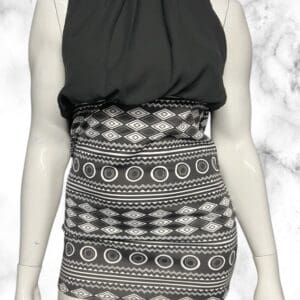 First Love Geometric Sleeveless Mini Dress