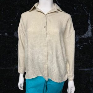 Style By Mey Beige Relaxed Blouse One Size ( Up To Uk 20 )