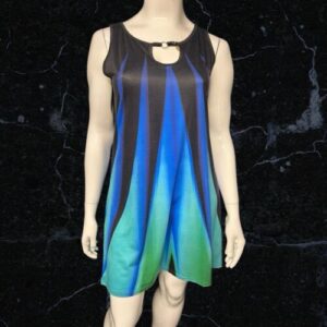 Multi Sleeveless Skater Dress One Size ( Up To Uk 16 )