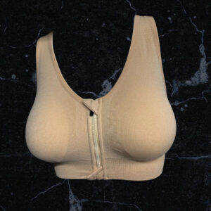 Nude Zip Up Padded Bralette Size 8