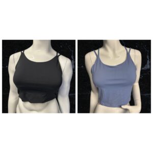 Cropped Vest Top With Internal Bra