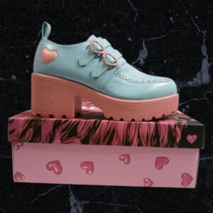 Koi Blue Cotton Candy Dreamscape Oxford Platform Shoes Size 7