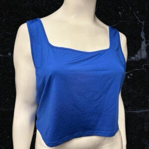 Shein Blue Square Necked Cropped Vest Top Size 4XL ( Uk 24)