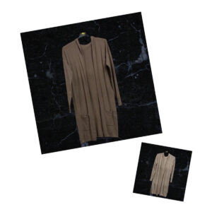 New Collection Plain Front Two Pockets Longline Cardigan One Size (Uk 12-20)