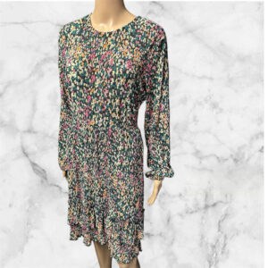 JDY Ella Black/Multi Long Sleeved Short Dress Size XS ( Uk 4)