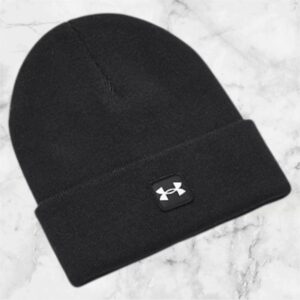 Black Under Armour Turn Up Beanie One Size Fits All Unisex