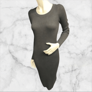 Vero Moda Black Long Sleeved Bodycon Dress Size S ( Uk 8/10 )