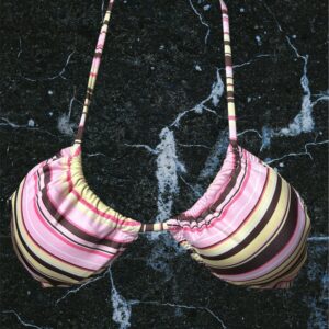 Bershka Striped Bikini Tie Top Size S ( Uk 8/10)