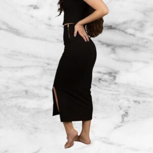 Manners London Black Bodycon Midi Skirt Size 2XL ( Uk 18/20)